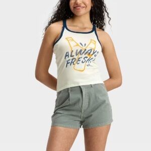 NWT Women's Corona Always Fresh Graphic Tank Top - White